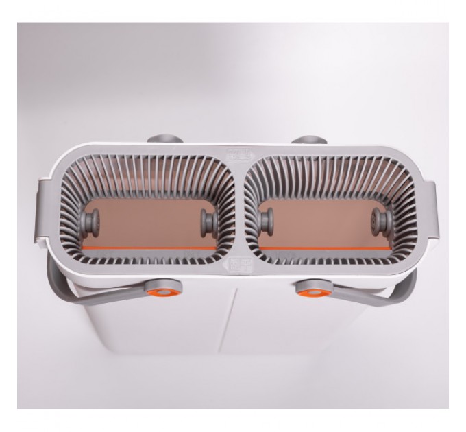 Комплект для прибирання швабра+відро з 2 відсіками