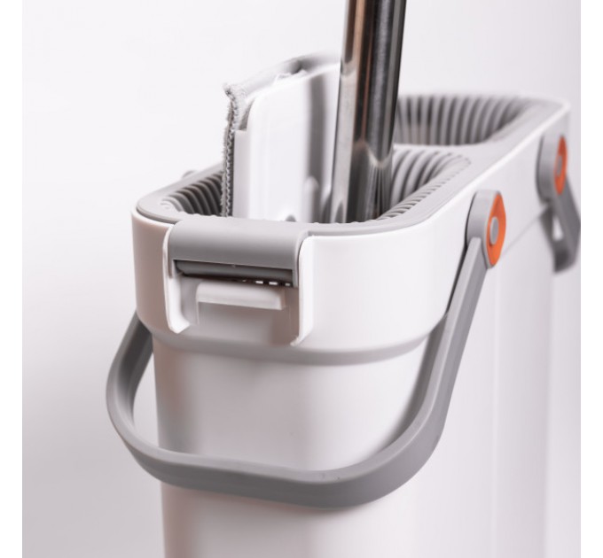 Комплект для прибирання швабра+відро з 2 відсіками