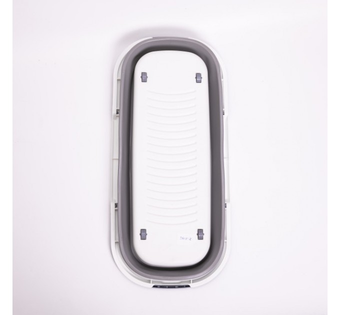 Відро для прибирання пластикове з силіконовими вставками складне