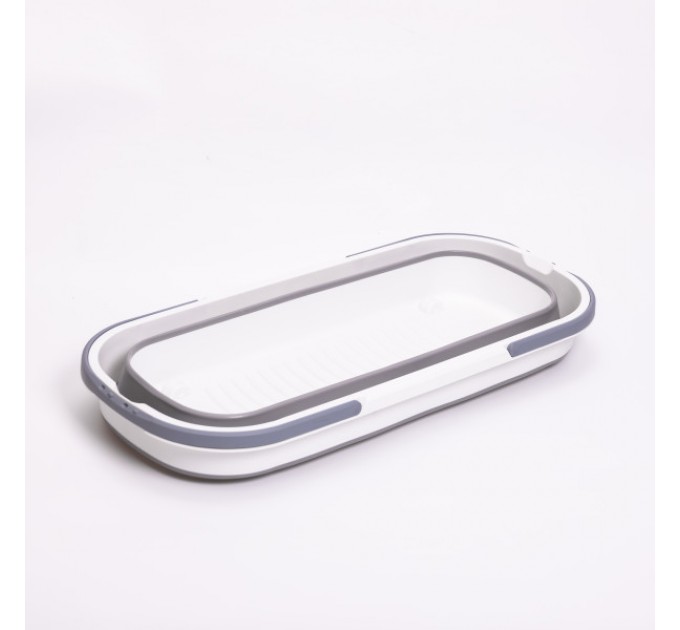 Відро для прибирання пластикове з силіконовими вставками складне