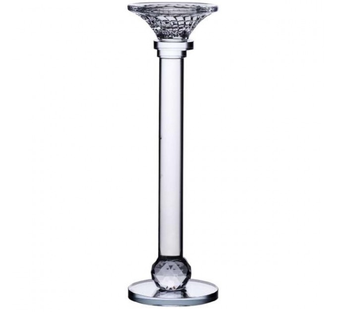 Подсвечник стеклянный Crystal lotus декоративный 34 см