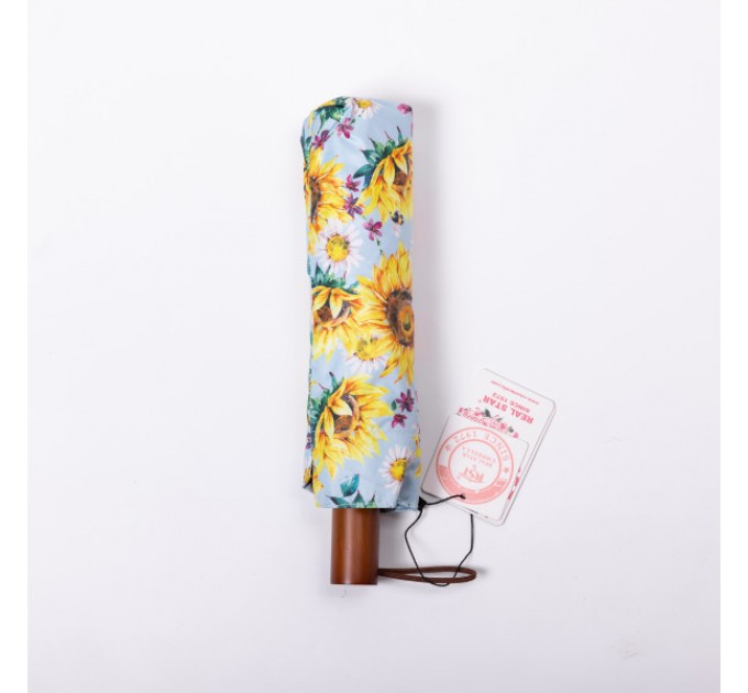 Зонтик механический складной 100 см, желтый