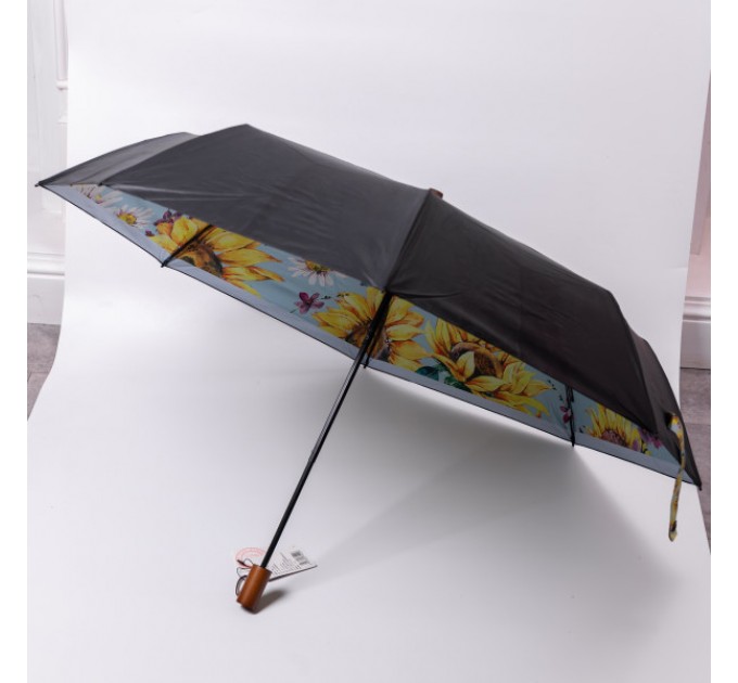 Зонтик механический складной 100 см, желтый