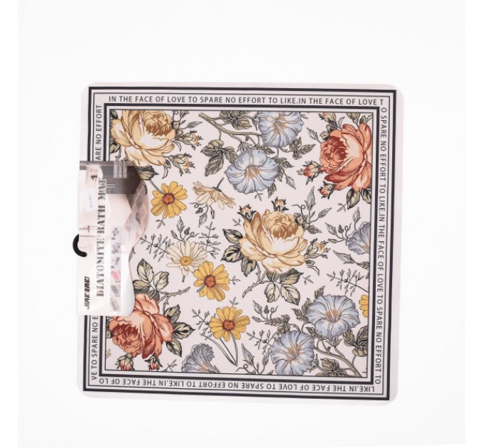 Килимок захисний на пральну машинку 58*57 см, flowers