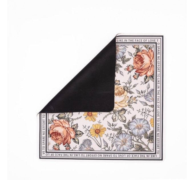 Килимок захисний на пральну машинку 58*57 см, flowers
