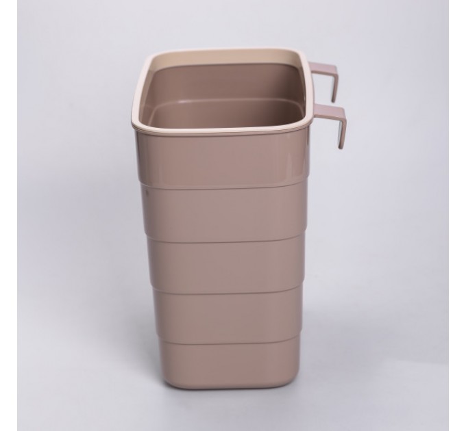 Корзина для мусора подвесная 6 л, кофейная