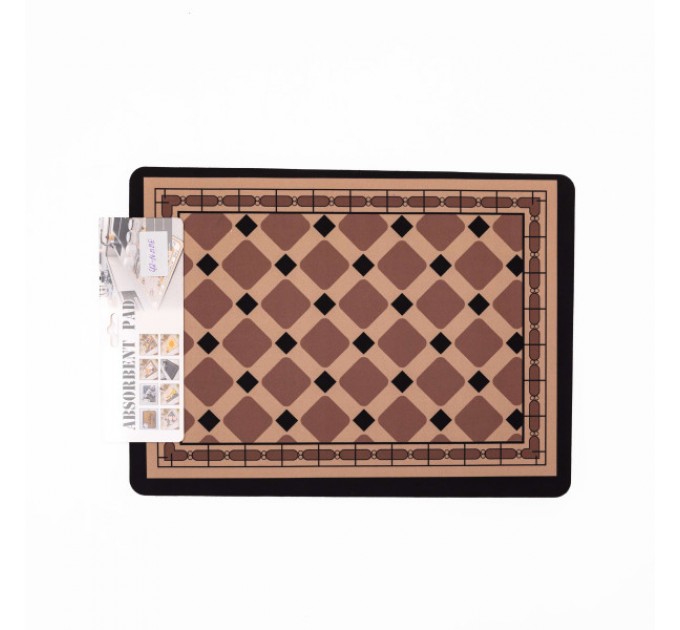 Килимок для сушки посуду антиковзкий 37,5*13 см, бежевий