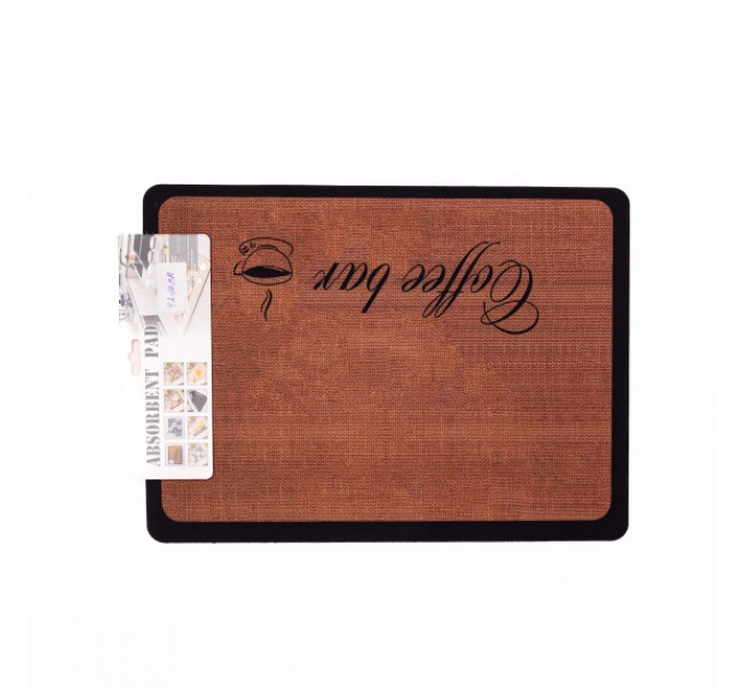 Килимок для сушки посуду антиковзкий 37,5*13 см, коричневий