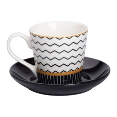 Чашка з блюдцем керамічна 200 мл, teeth