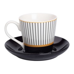 Чашка з блюдцем керамічна 200 мл, vertical