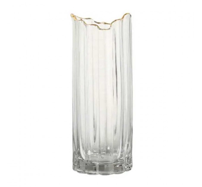 Ваза декоративна Glass Flower скляна 24.5 см, прозорий