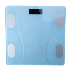 Фитнес-весы с поддержкой Bluetooth из закаленного стекла, синий