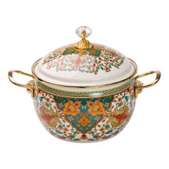 Каструля емальована 4 л у східному стилі Каструля емальована 4 л у східному стилі