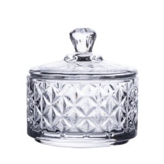 Цукерниця з кришкою High Quality із кришталевого скла, ice flowers