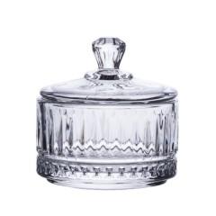 Цукерниця з кришкою High Quality із кришталевого скла, strips
