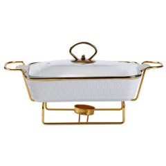 Мармітниця керамічна прямокутна 1 л, білий Мармітниця керамічна прямокутна 1 л, білий