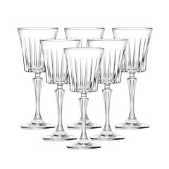Набір келихів для вина на високій ніжці з товстого скла 6 штук 150 мл, прозорий