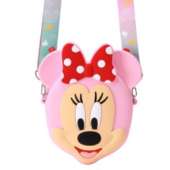 Сумочка-гаманець Мінні Маус силіконова на блискавці 15*13*3 см, рожевий Сумочка-гаманець Мінні Маус силіконова на блискавці 15*13*3 см, рожевий