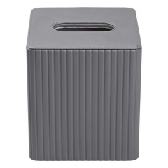 Серветниця з екошкіри 13х13х14,7 см, сірий