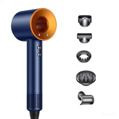 Фен-стайлер для волосся 6 в 1 Supersonic Premium 1600 Вт 5 насадок, синій