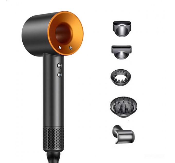 Фен стайлер для волосся 5 в 1 Supersonic Premium 1600 Вт 5 насадок,золото Фен стайлер для волосся 5 в 1 Supersonic Premium 1600 Вт 5 насадок,золото