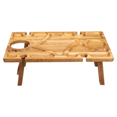 Винний столик-менажниця 50*30*18 см, дуб