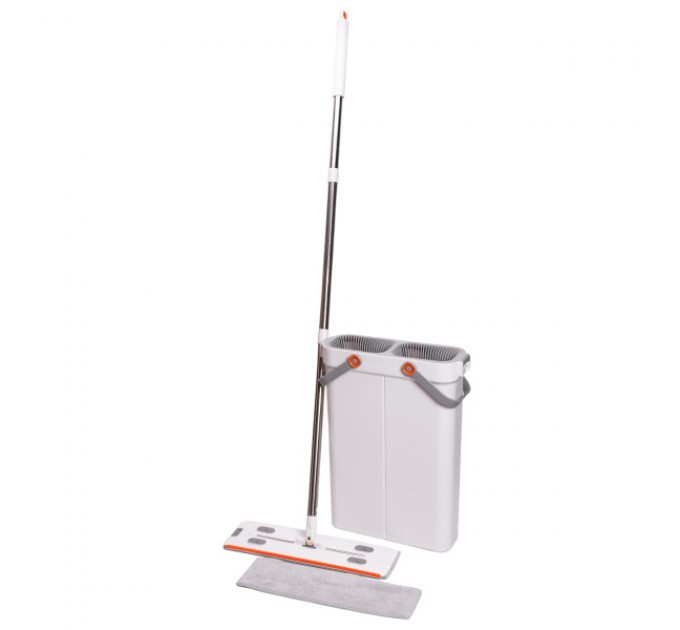 Комплект для прибирання швабра+відро з 2 відсіками