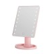 Косметичне дзеркало з LED-підсвіткою 16 світлодіодів, рожевий