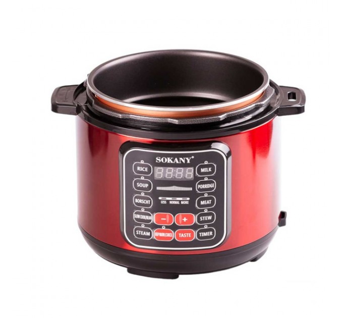 Мультиварка Sokany SK-2402-5L на 5 литров, красный