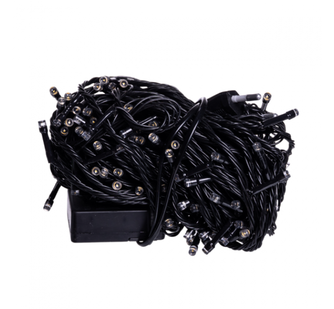 Гірлянда Нитка 180 LED 18 м чорна, білий