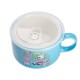 Миска для локшини порцелянова Summer Time 770 мл з герметичною кришкою, блакитний