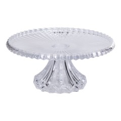 Тортівниця  на ніжці Nordic із кришталевого скла, прозорий