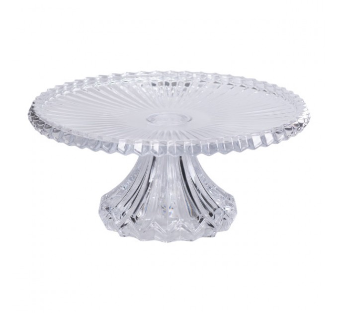 Тортовщица на ножке Nordic из хрустального стекла, прозрачная