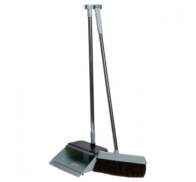 Комплект для уборки веник с совком, зеленый