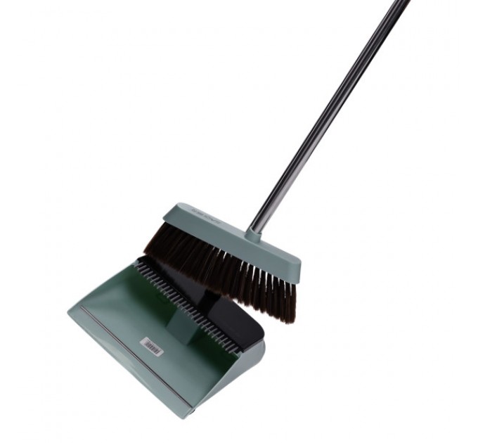 Комплект для уборки веник с совком, зеленый