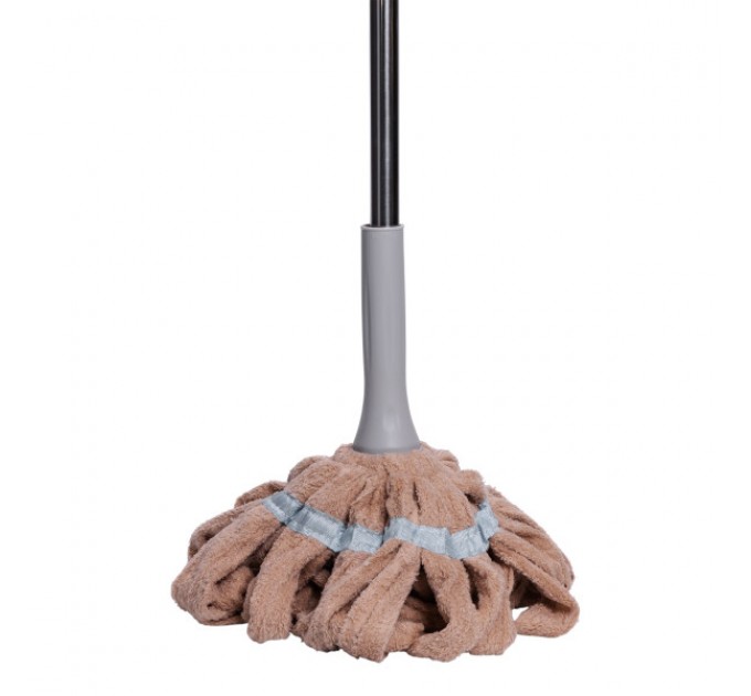 Швабра-моп мотузкова для миття підлоги 134 см, бежевий