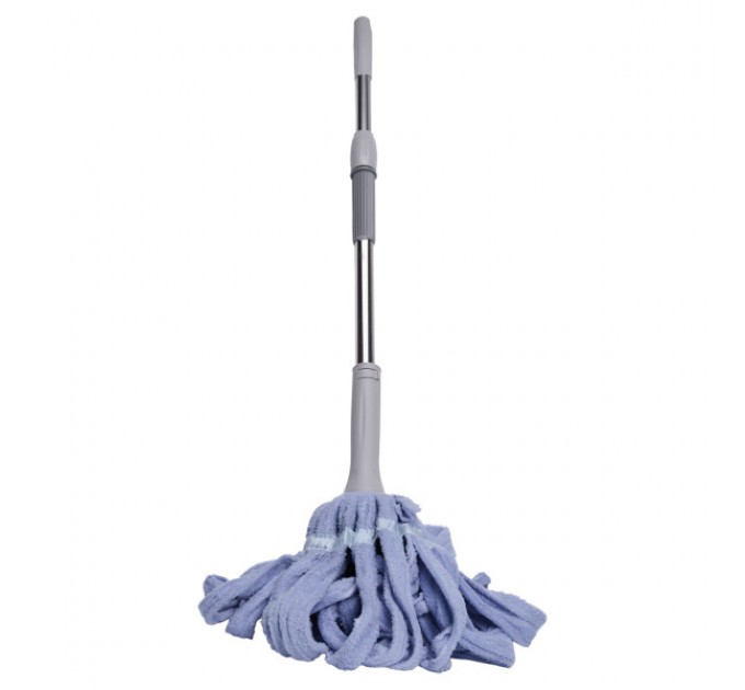 Швабра-моп мотузкова для миття підлоги 134 см, блакитний