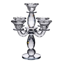 Свічник-канделябр на 5 свічок скляний 19*19*26,5 см