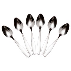 Набор чайных ложек 6 штук из нержавеющей стали, хром. Набор чайных ложек 6 штук из нержавеющей стали, хром.