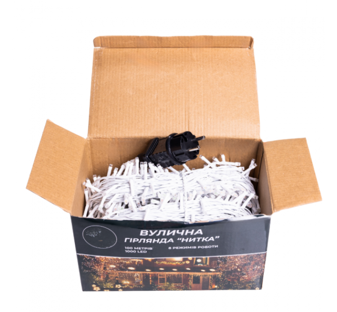 Гірлянда Нитка вулична 1000 LED 100 м біла, мультиколор