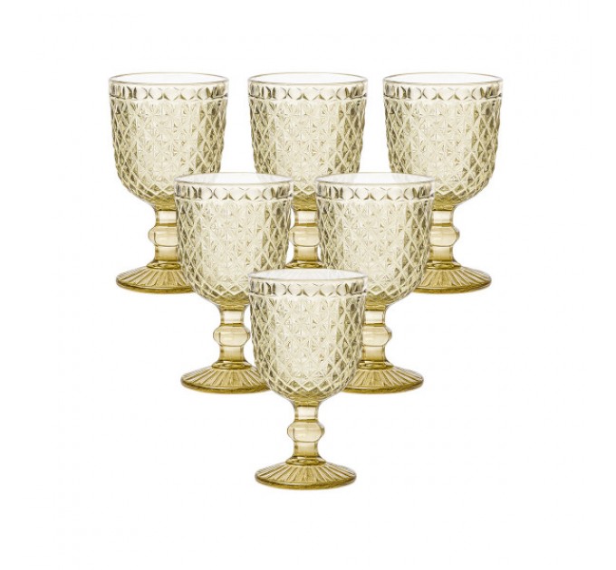 Набір чарок для напоїв 6 штук 50 мл із товстого скла, зелений