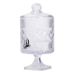 Лимонадниця скляна Glass на 4.5 л на квадратній ніжці