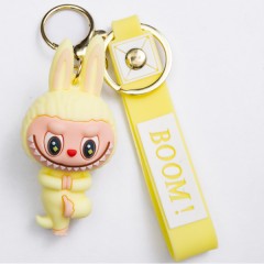 Брелок для ключей Лабубу Yellow Yoga 4*8 см