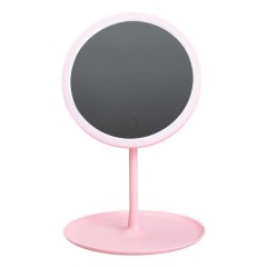 Косметичне дзеркало з LED-підсвіткою та USB 15,3 см, рожевий