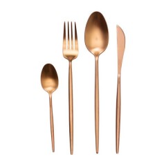 Набір столових приборів Elit із нержавіючої сталі на 6 персон, матова бронза