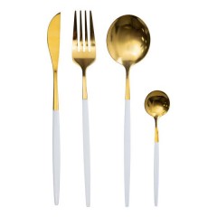Набір столових приборів 24 предмети на 6 персон, білий