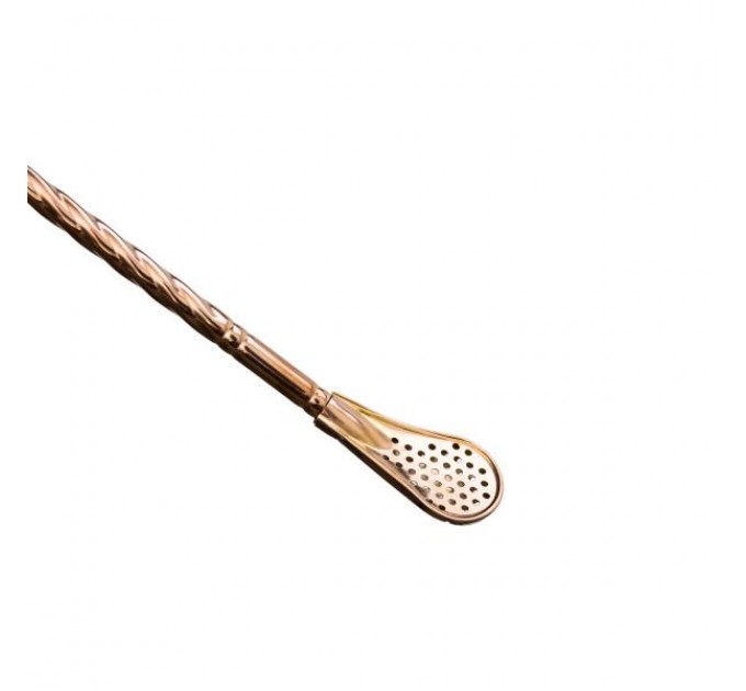 Набір бомбілій для мате 6 штук із нержавіючої сталі, бронза