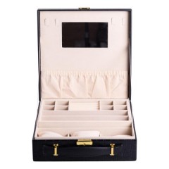 Кейс-органайзер для прикрас із защіпкою 26х26х9 см, чорний