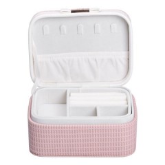 Скринька-органайзер для прикрас 19х11,5х8 см, рожевий
