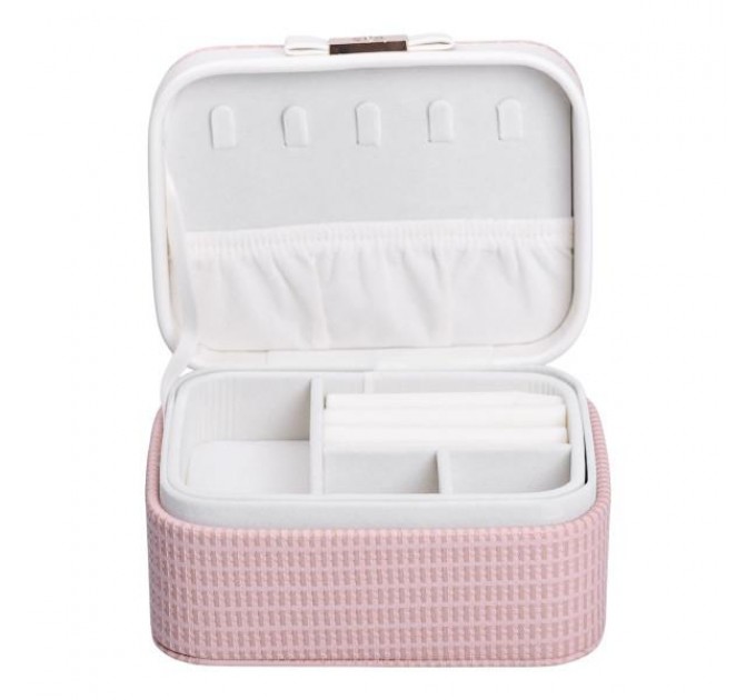 Скринька-органайзер для прикрас 19х11,5х8 см, рожевий